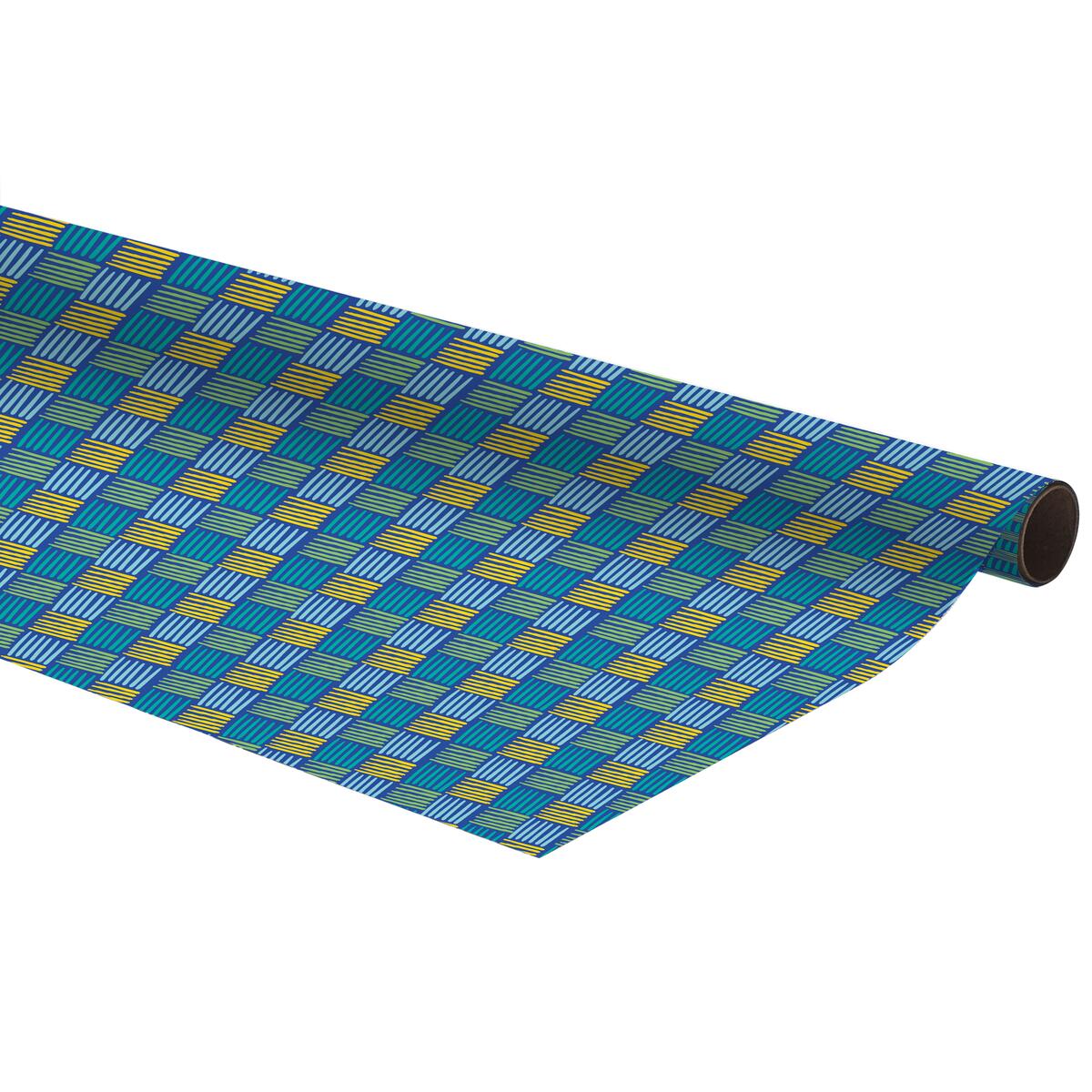 Papier cadeau - Bleu et Jaune