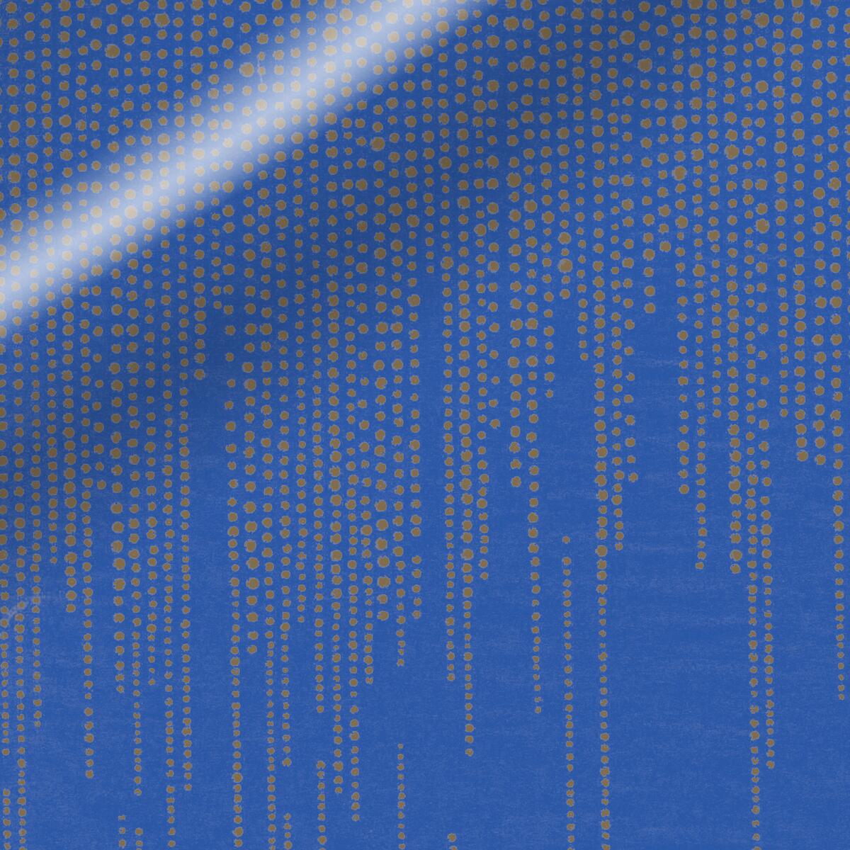 Gift Wrap - Blue and Gold Champagne Bubble