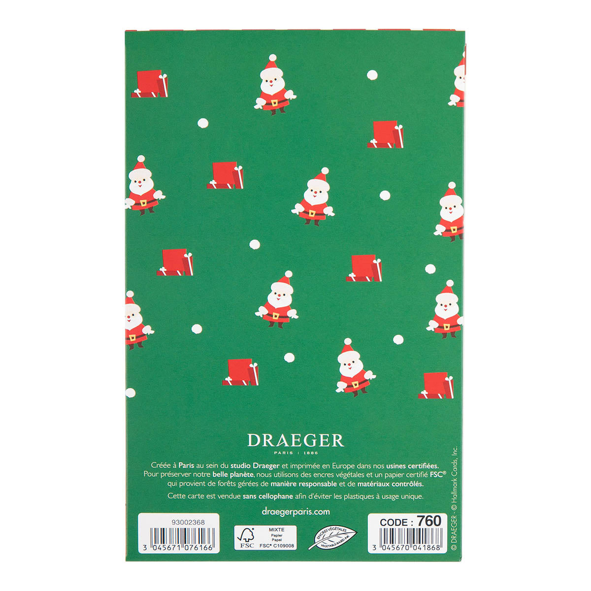 Tarjeta de felicitación sorpresa de santa