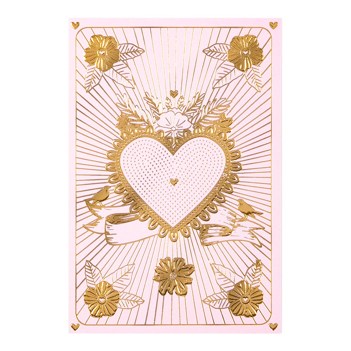 Tarjeta de San Valentín - Corazón Dorado