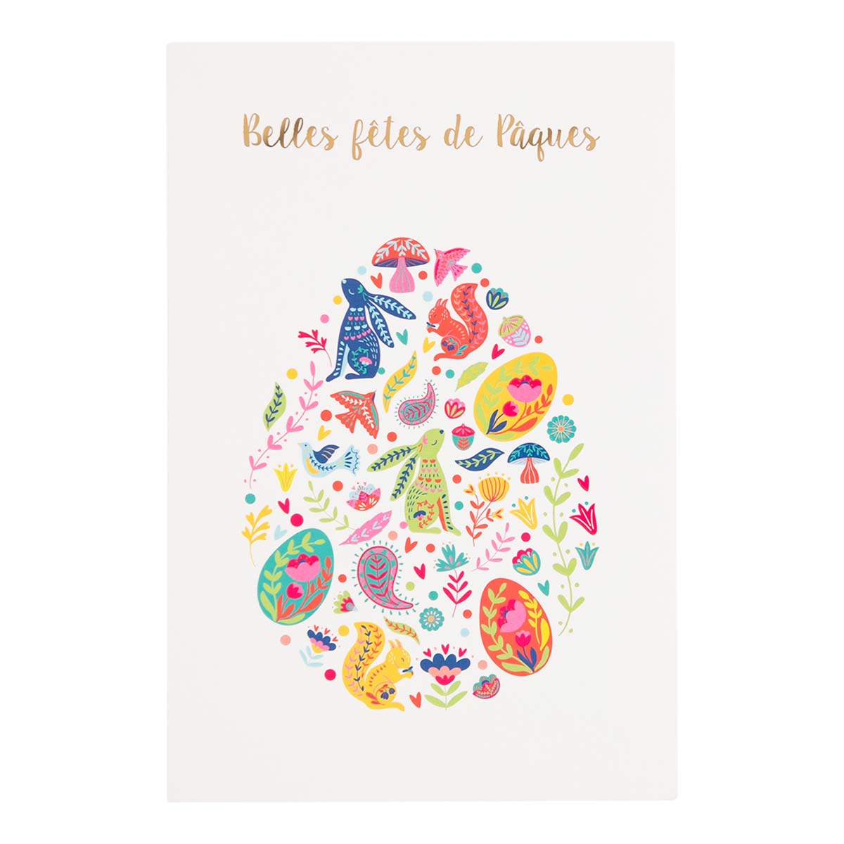 Tarjeta de Pascua - Animales del bosque