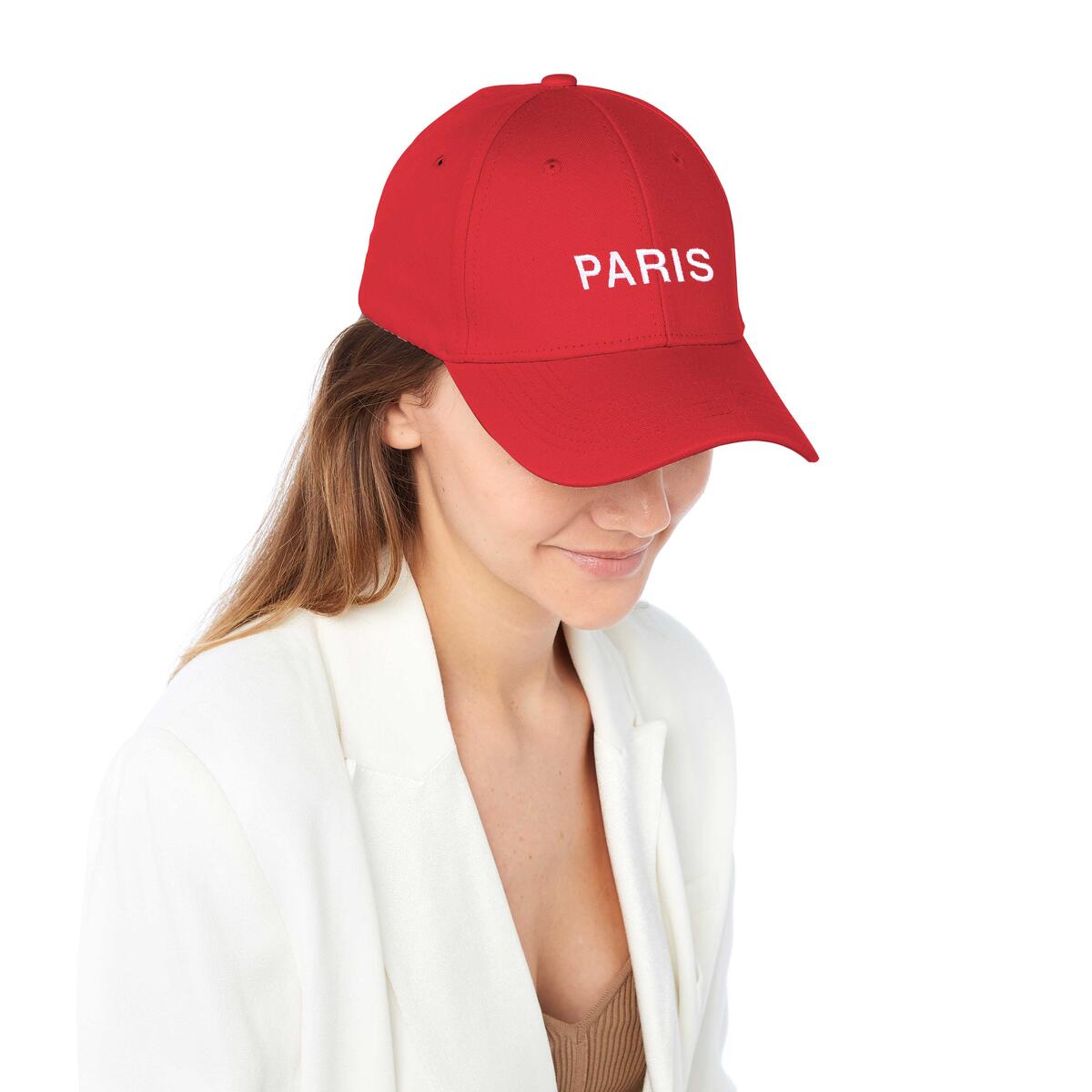 Casquette brodée Paris Rouge 4