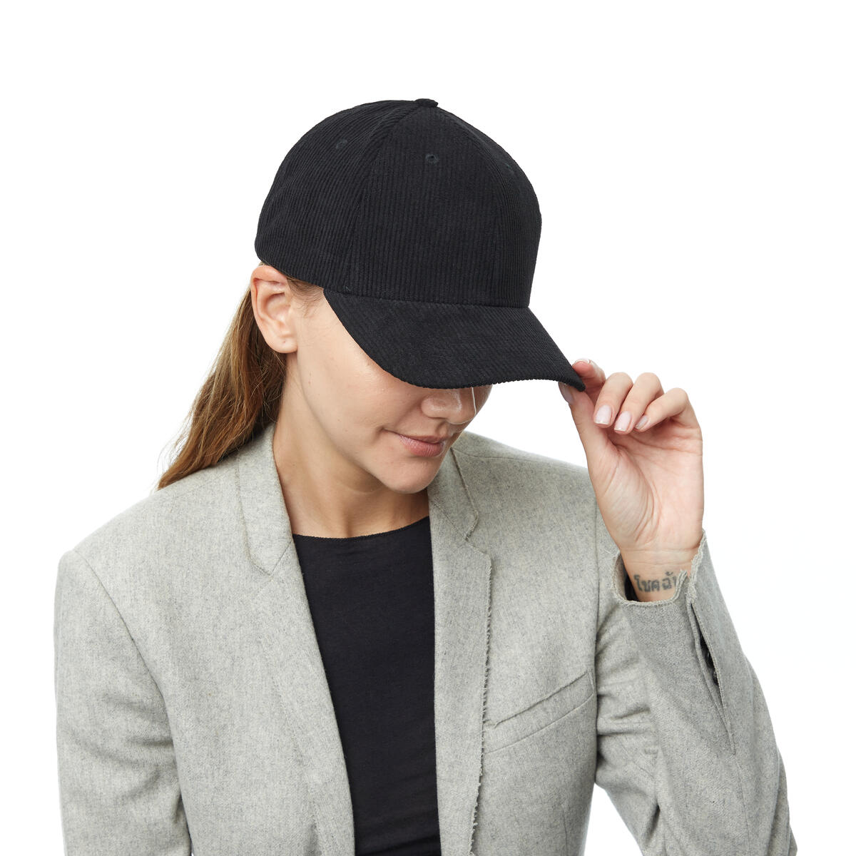 Casquette velours côtelé Noir 5