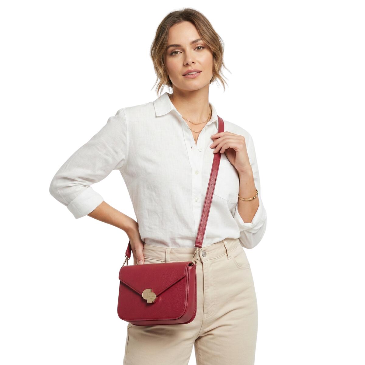 Sac bandoulière Camille Cerise 1