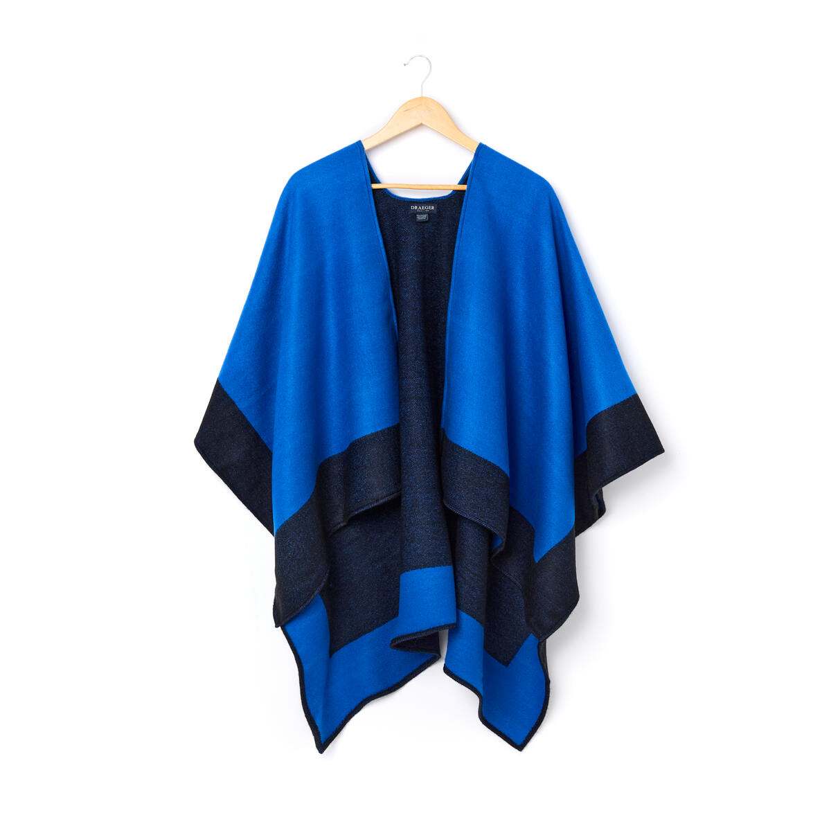 Cape Bicolore d'Hiver pour Femme Bleu roi 1