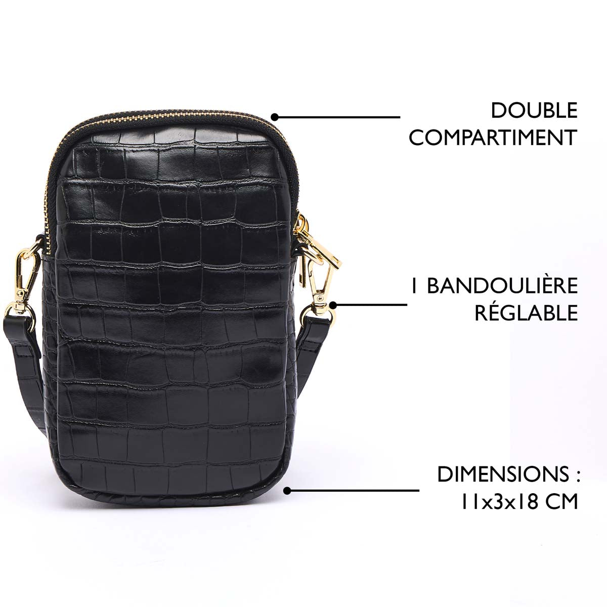 Pochette Téléphone Croco