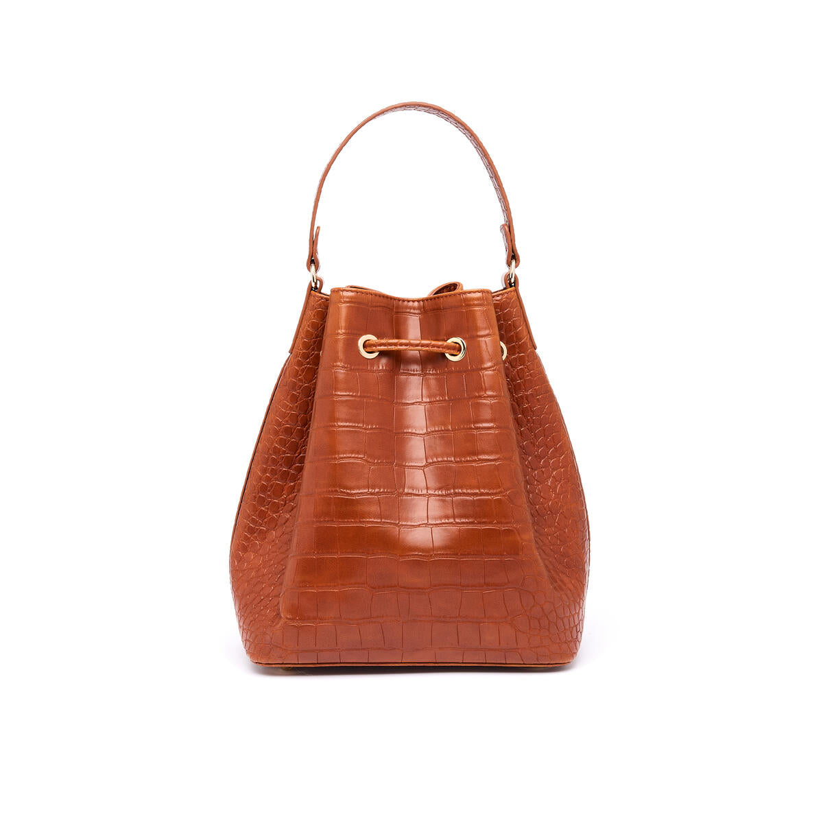 Sac bourse Anna Croco Cognac 3