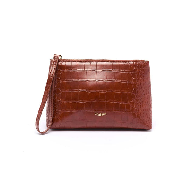 Grande Pochette Croco - Cognac