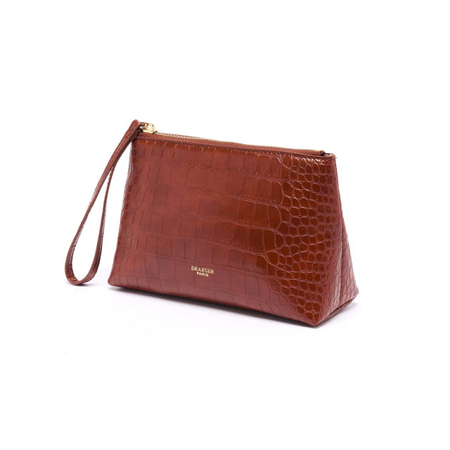 Grande Pochette Croco - Cognac - Profil