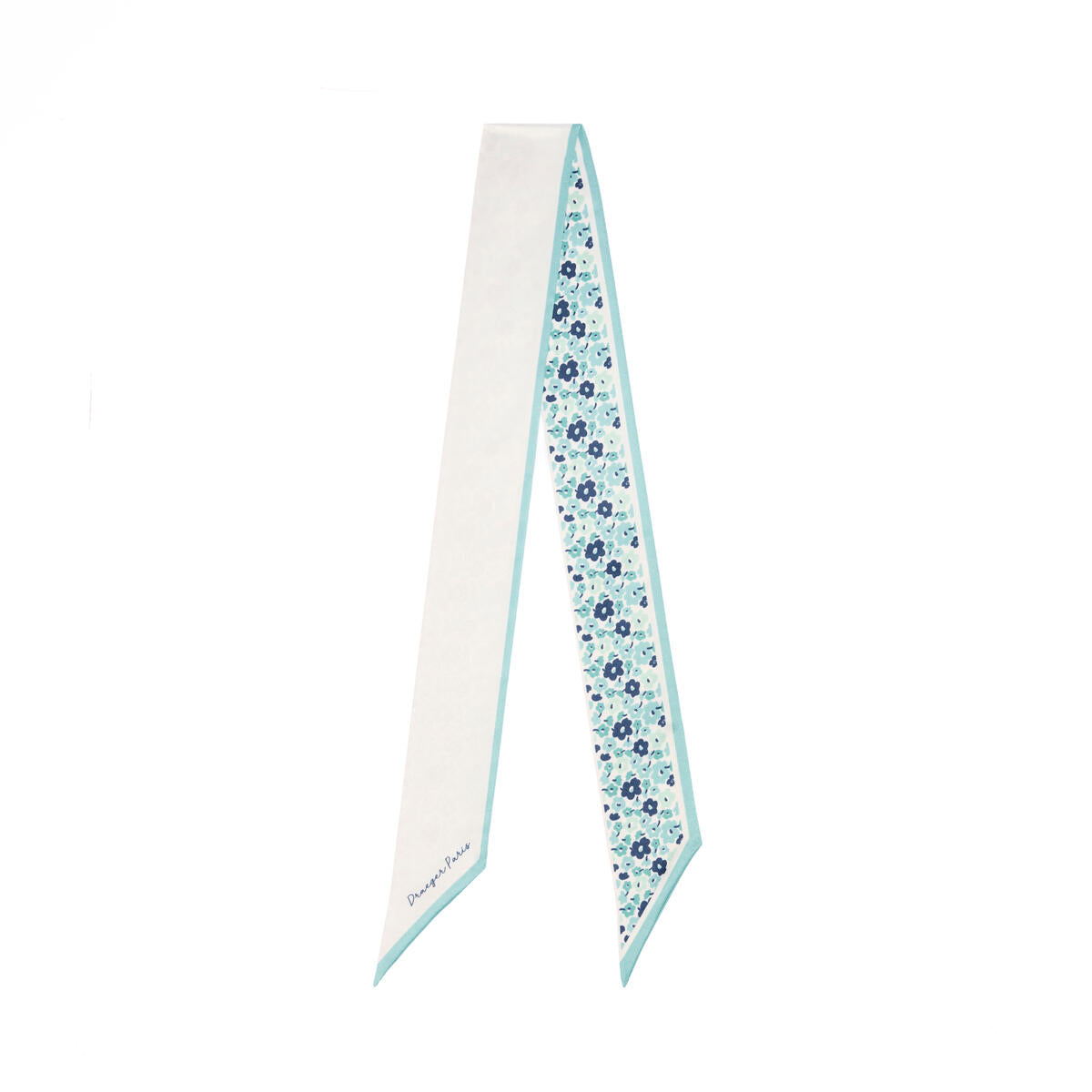 Tour de cou chic Fleurs bleu 1