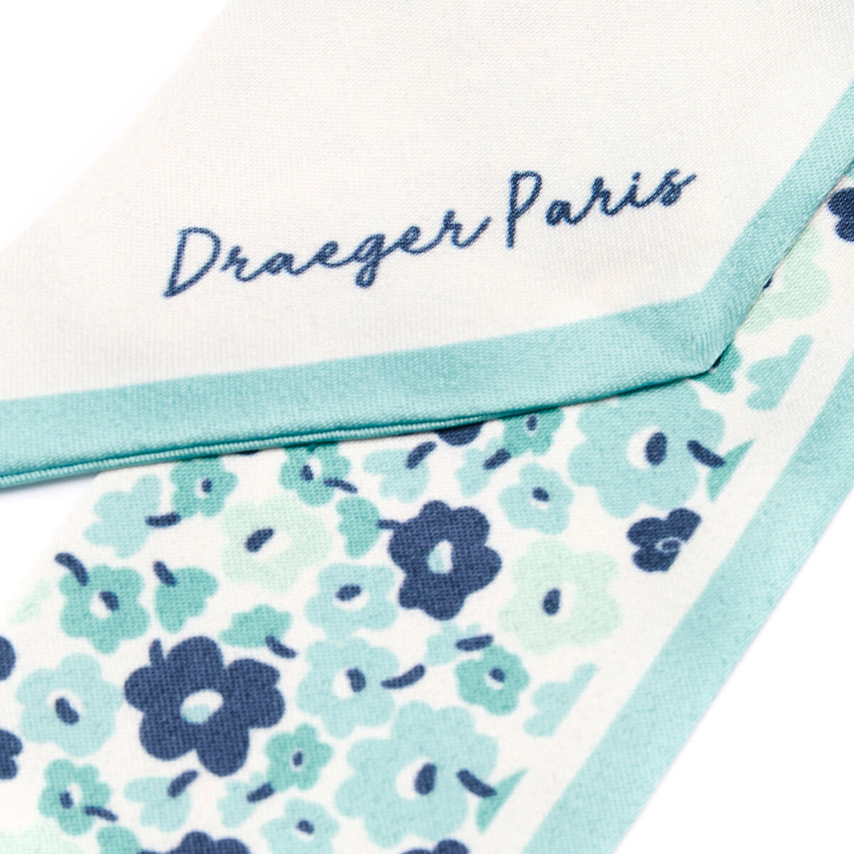 Tour de cou chic Fleurs bleu 3