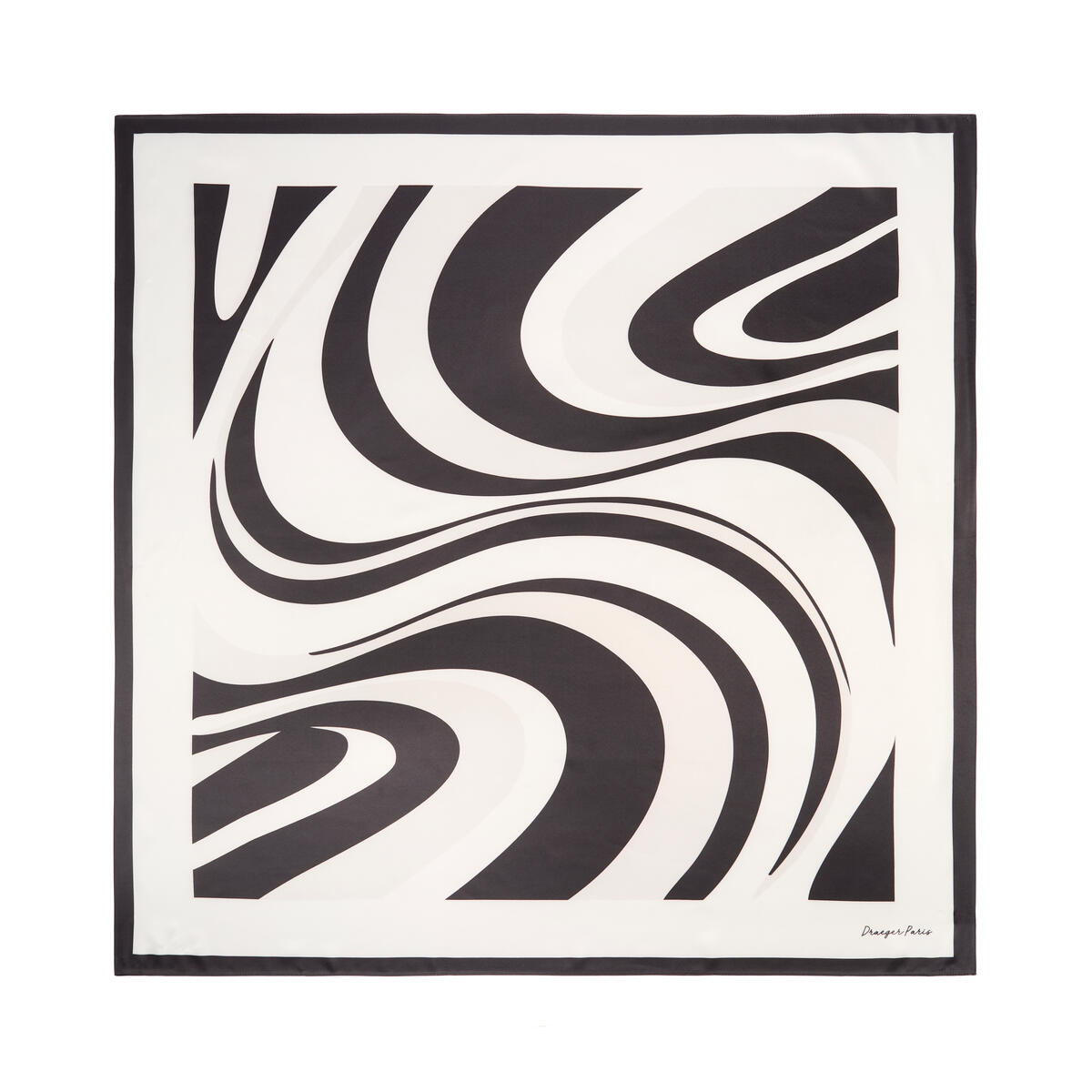 Grand carré chic Géométrique noir 1