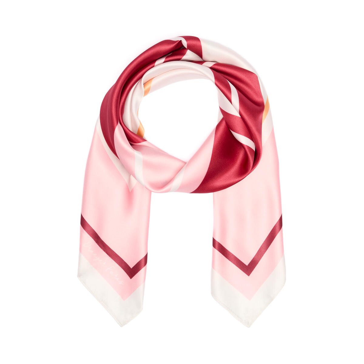 Grand carré chic Géométrique rouge 2