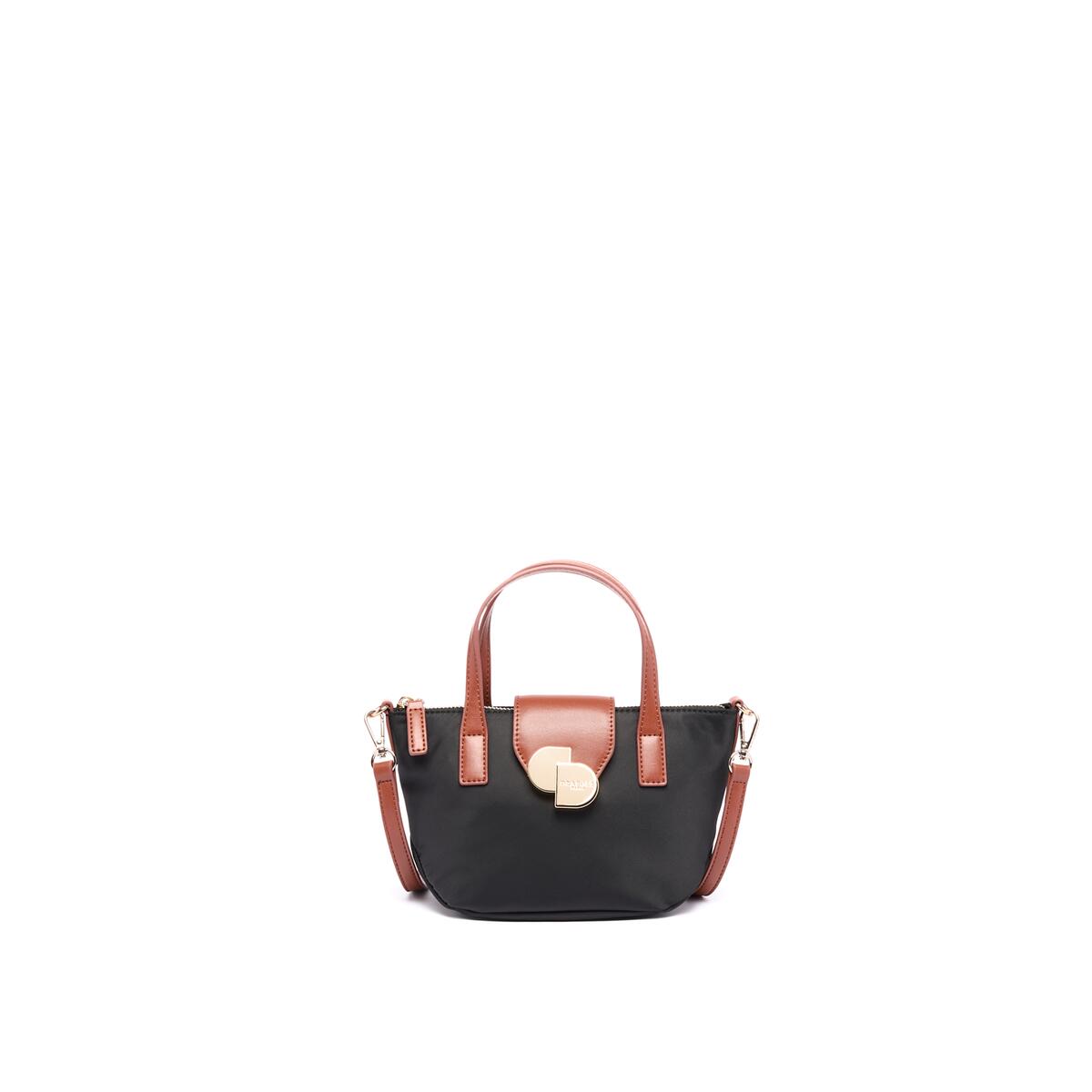 Mini Cabas Toile Noir 1