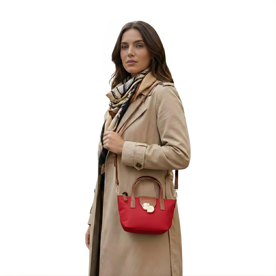 Mini Cabas Toile Cerise 5