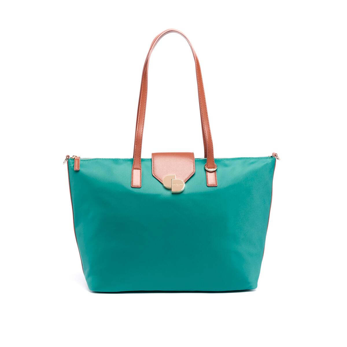 Grand Cabas Toile Vert 1