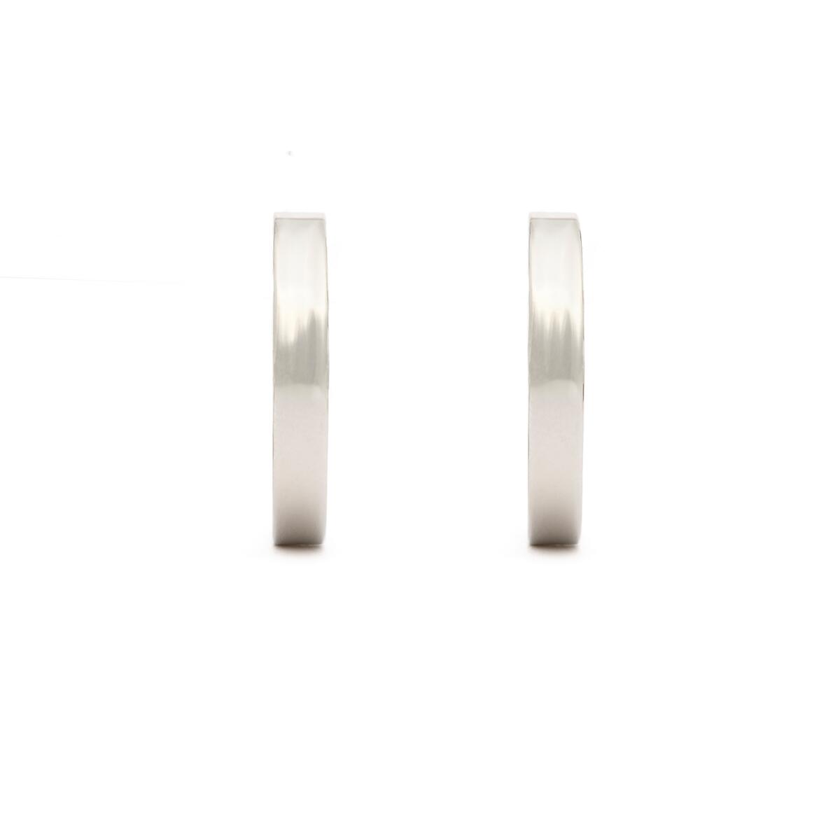 Boucles d'Oreilles Créoles Argentées 1