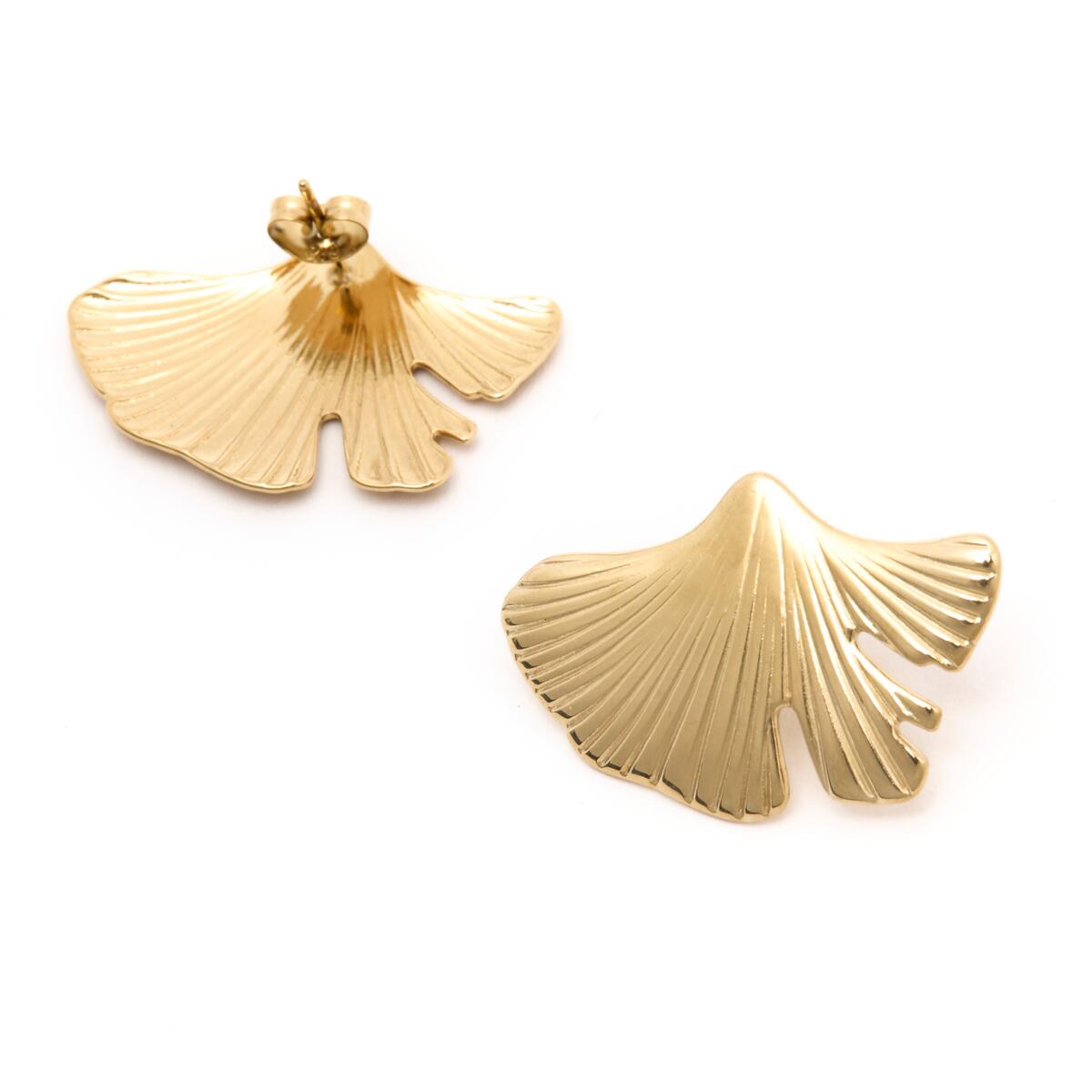 Boucles d'Oreilles Dorées Fleur 2