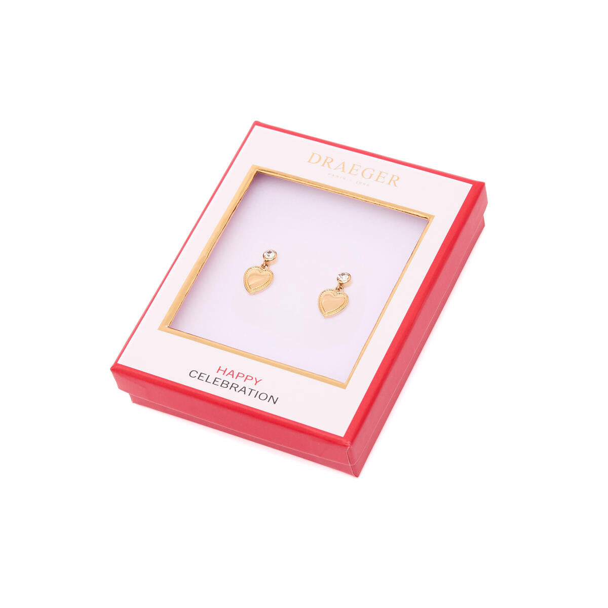 Boucles d’oreilles Pendantes Dorées Cœurs 3
