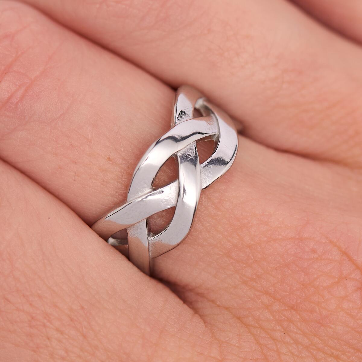 Bague Argentée Entremêlée 4