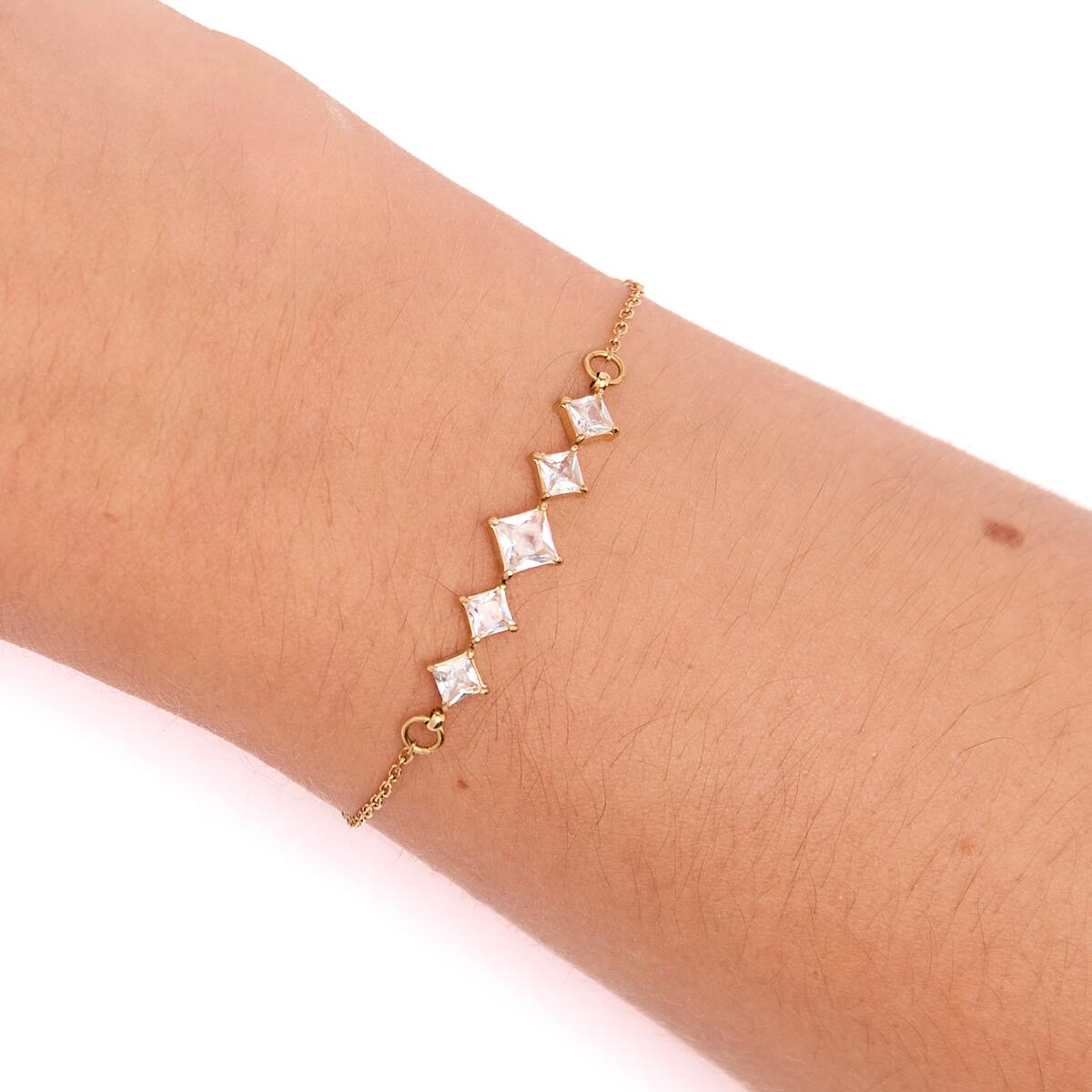 Bracelet Doré Barette de Pierres 4