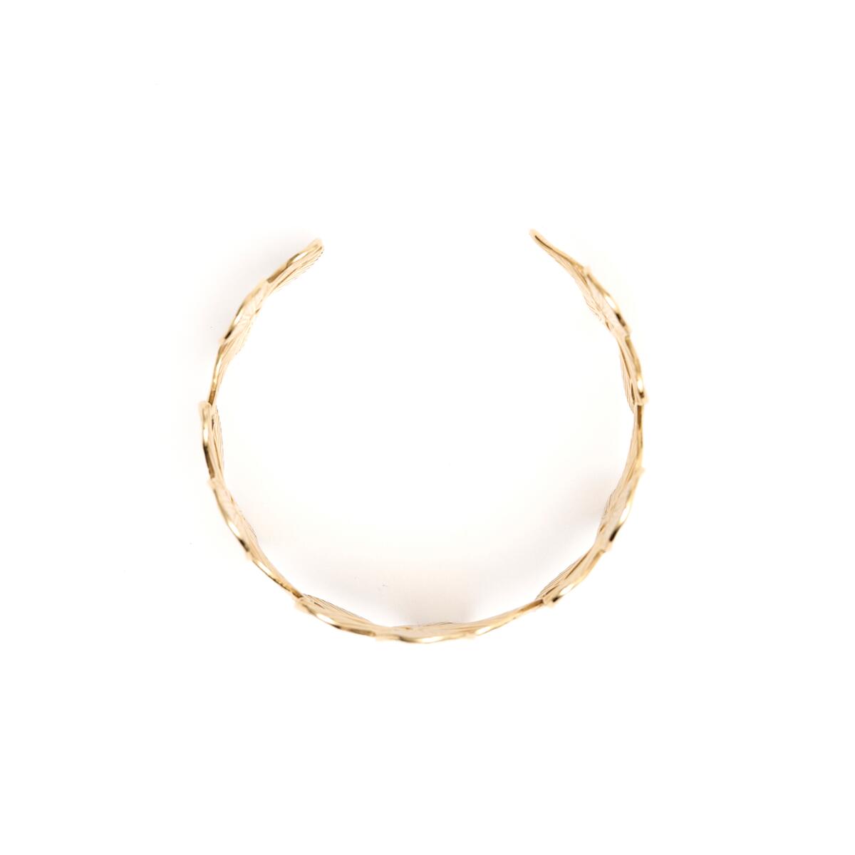 Bracelet Jonc Doré Fleurs 3