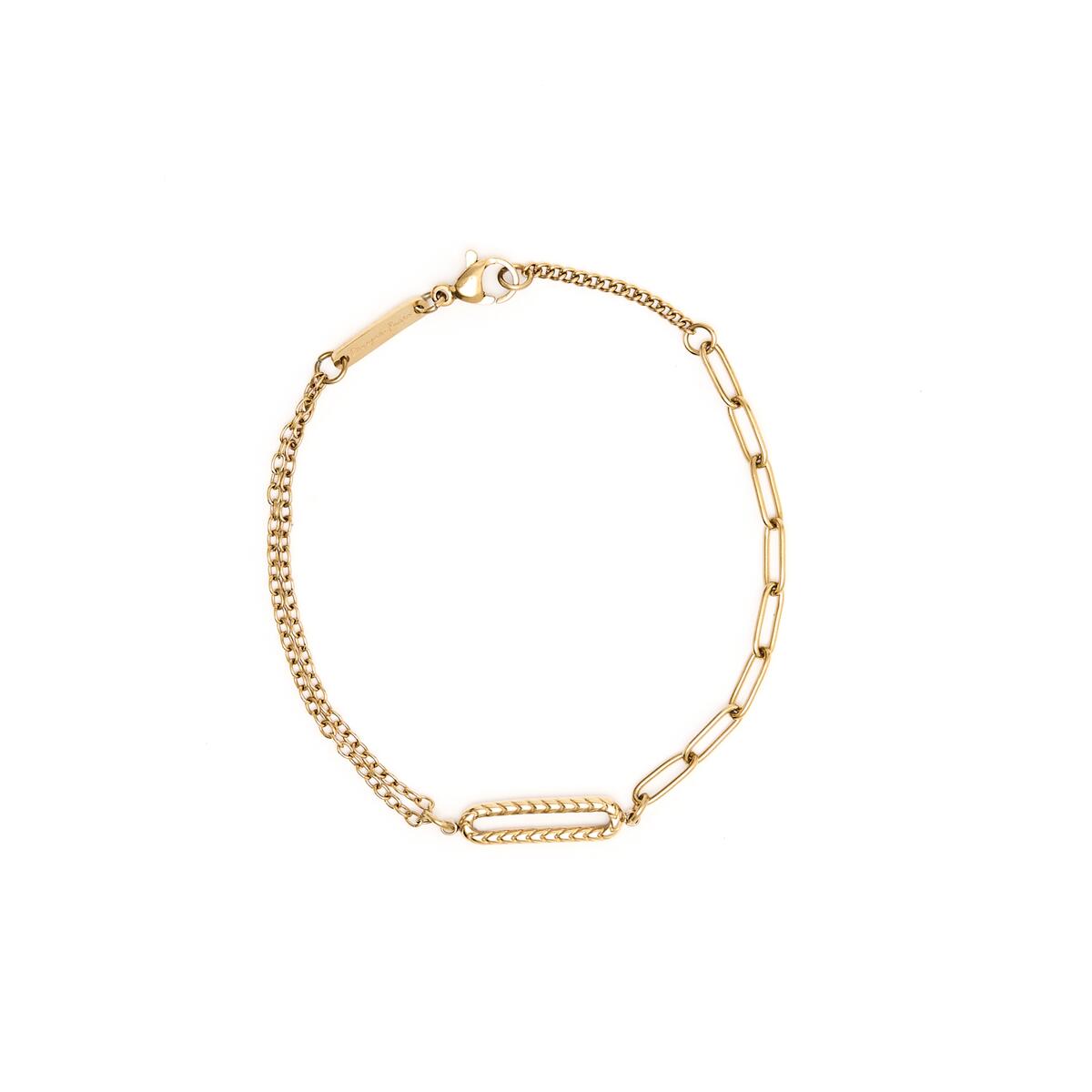 Bracelet Doré Maillons Rectangulaires 1