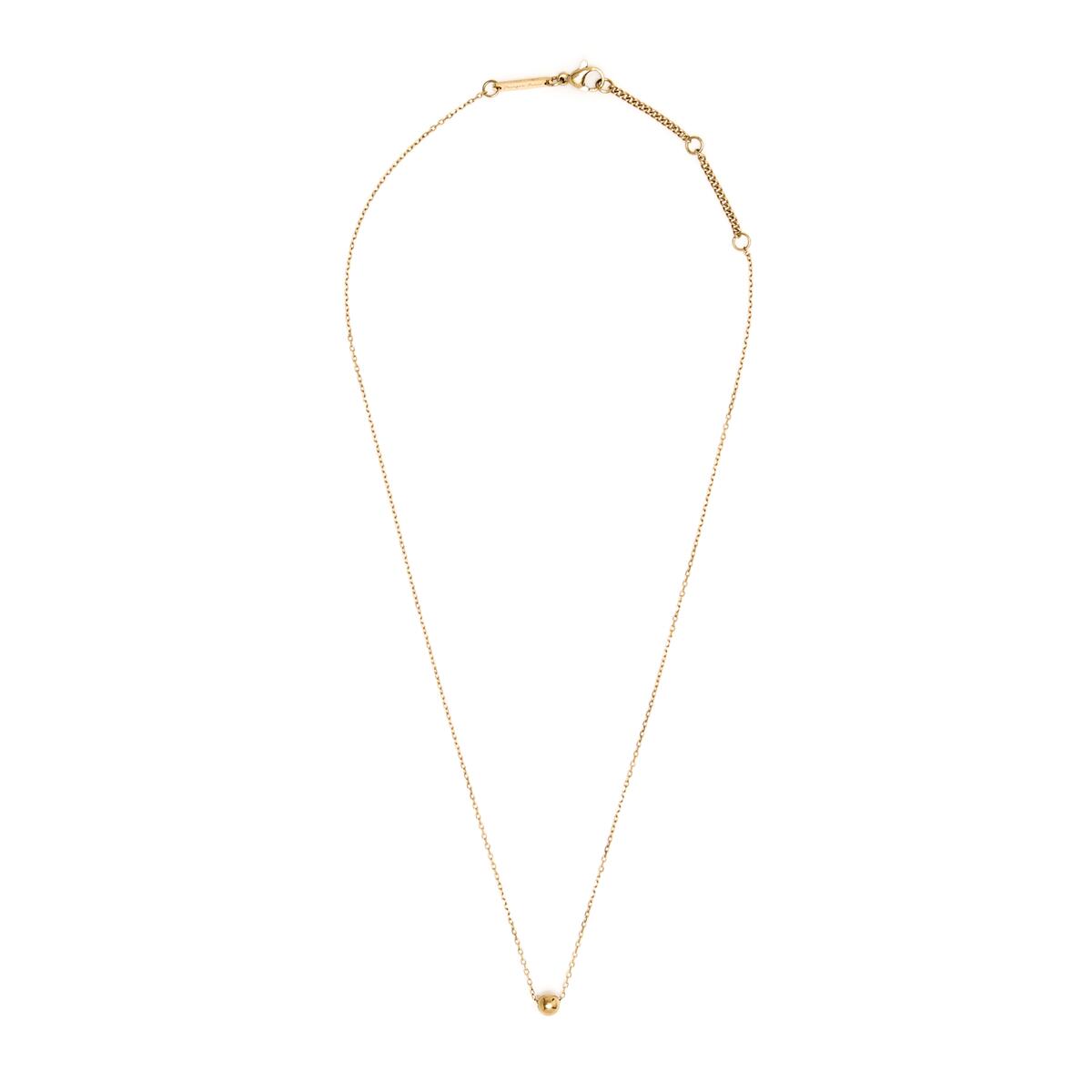 Collier pendentif boule dorée 2