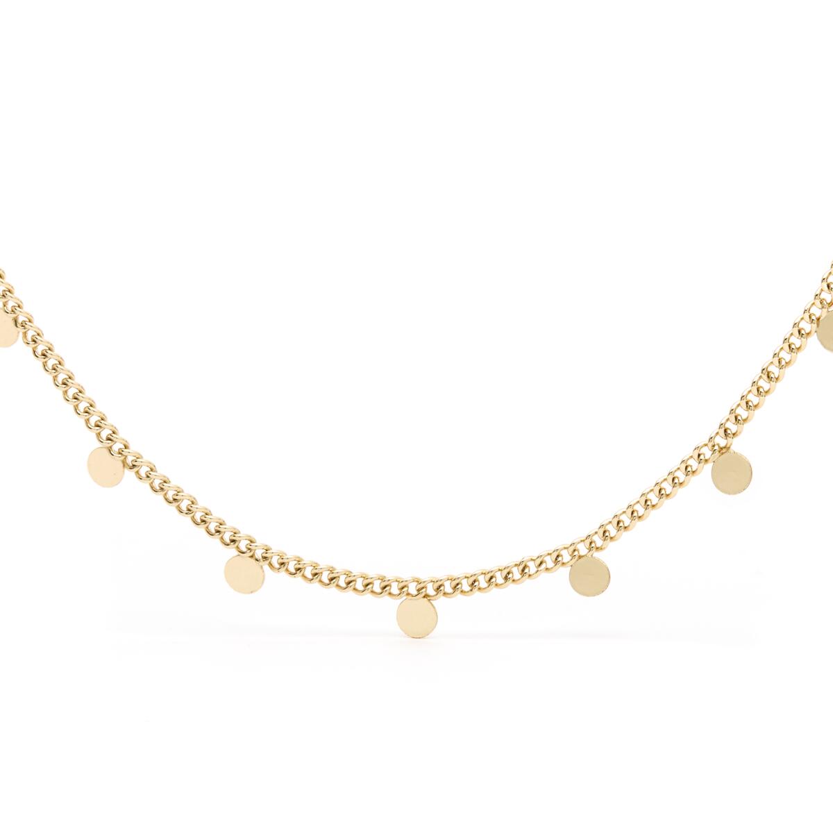 Collier Court Doré Cercles 1