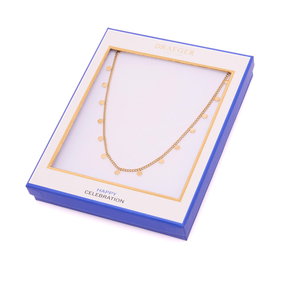 Collier Court Doré Cercles 3