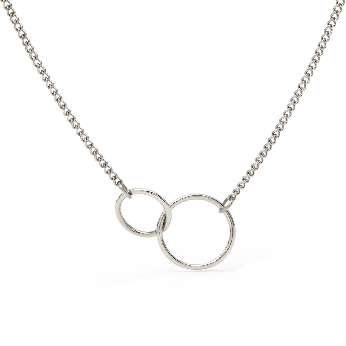 Collier Doré Double Anneaux 1