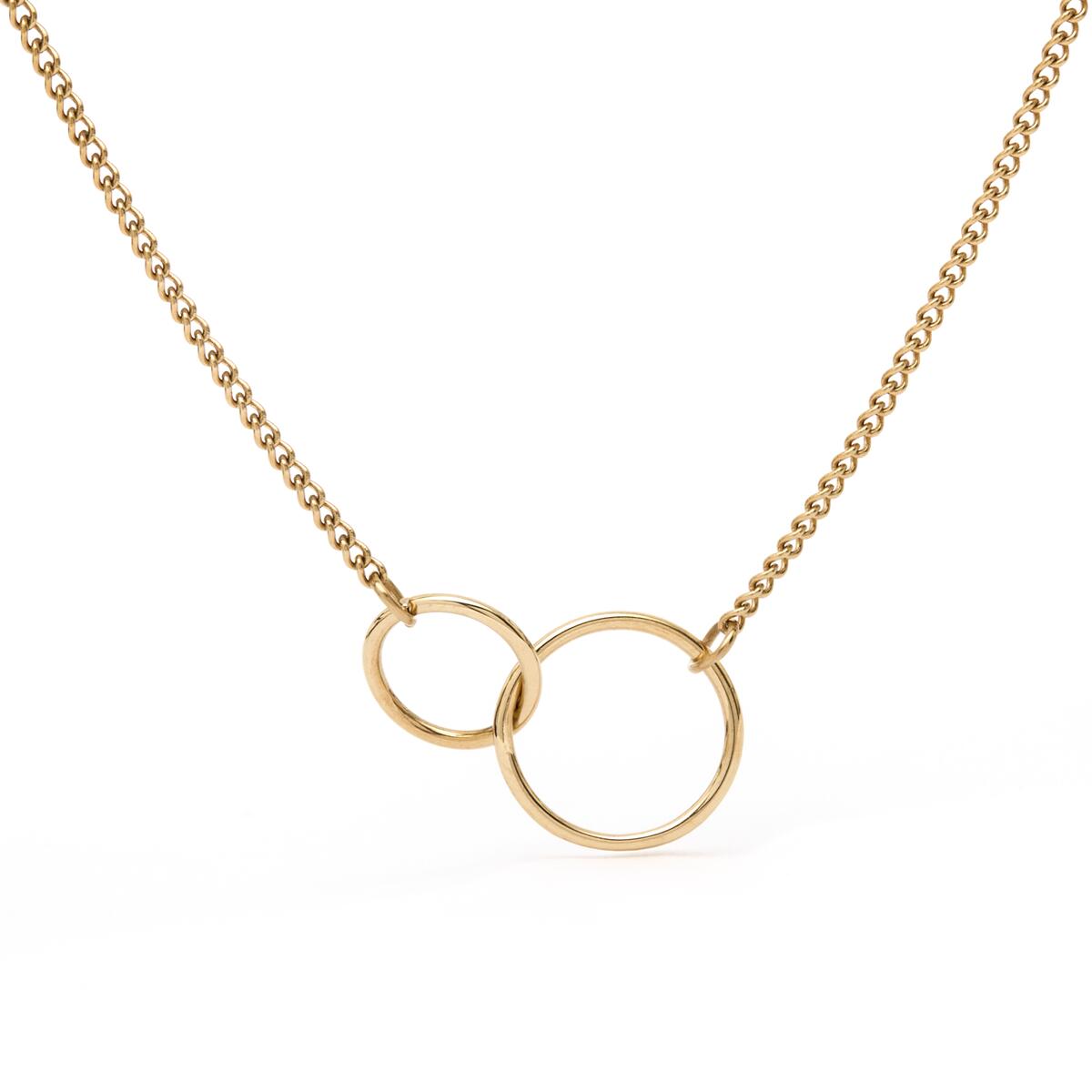 Collier Argenté Double Anneaux 1