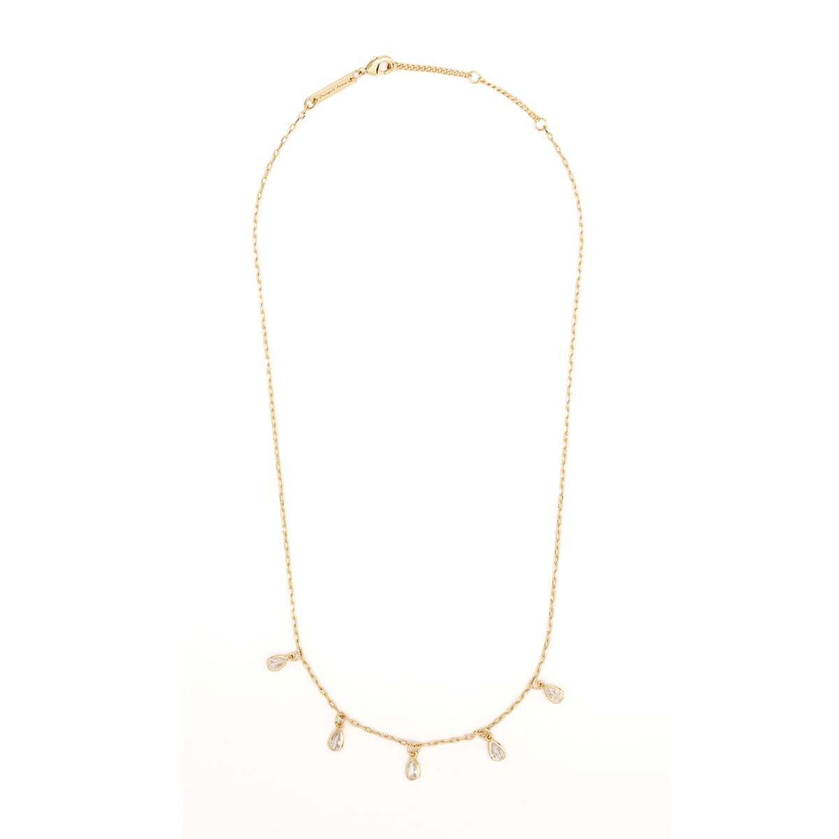 Collier doré ligne de pierres 2