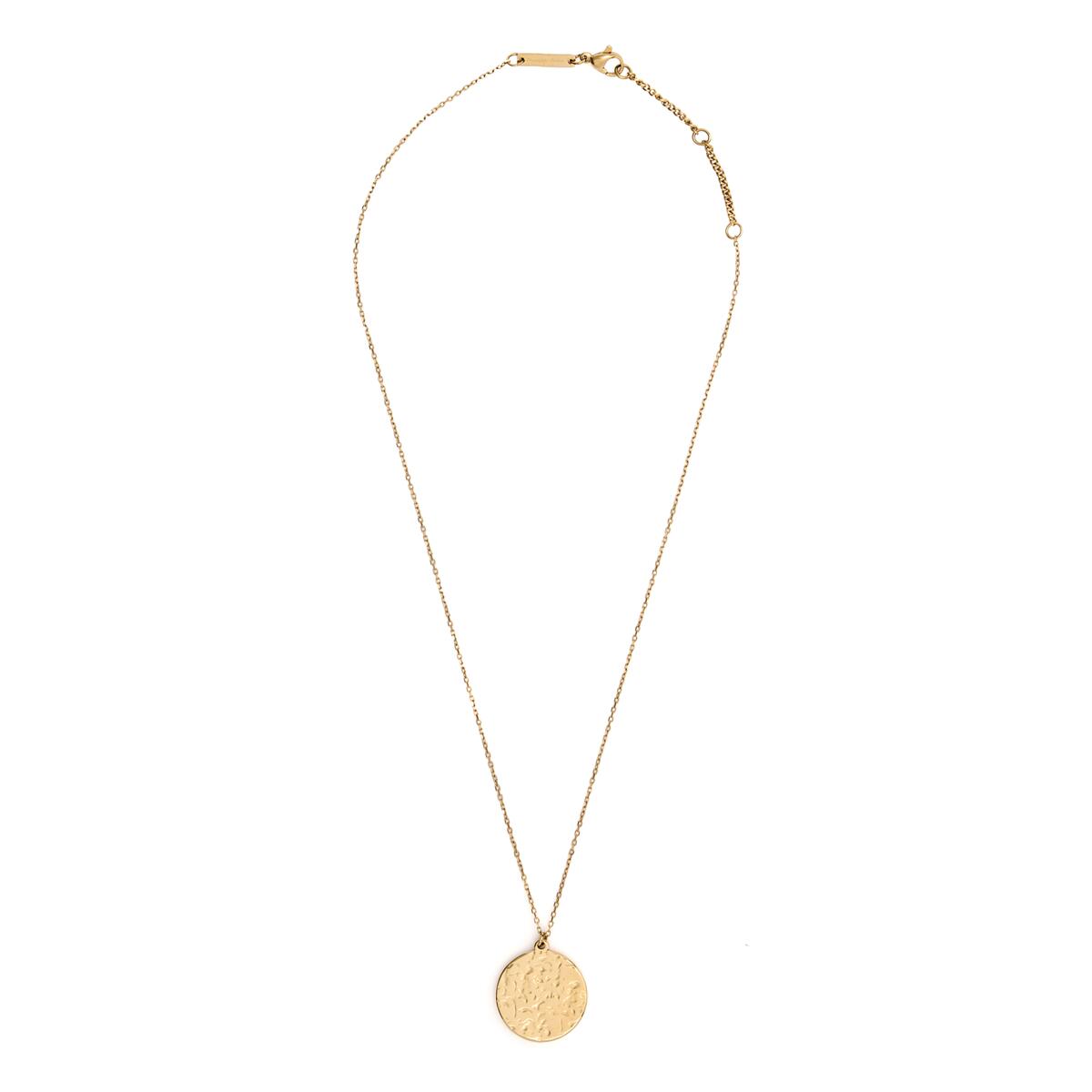 Collier Doré avec pendentif martelé 2