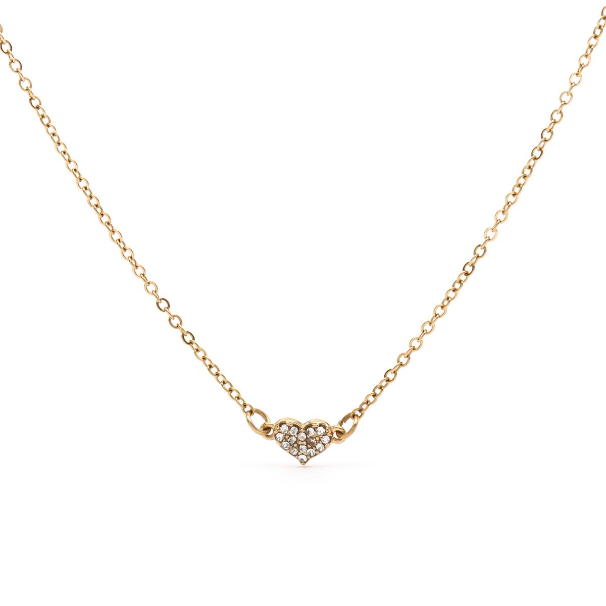 Collier Doré Pendentif Cœur 1