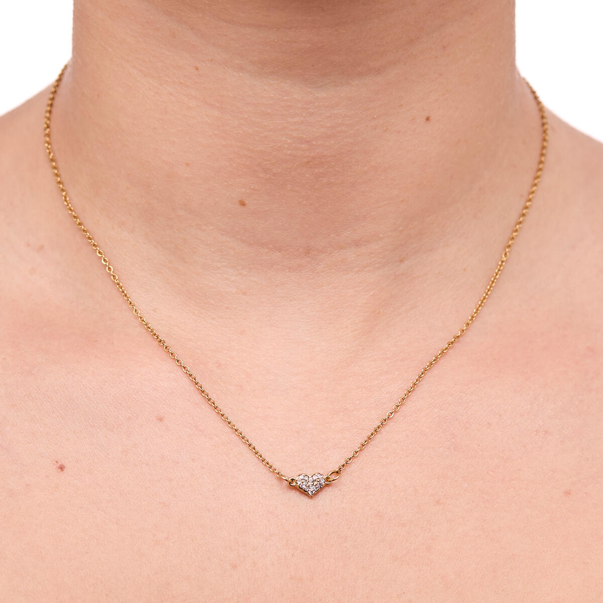 Collier Doré Pendentif Cœur 4