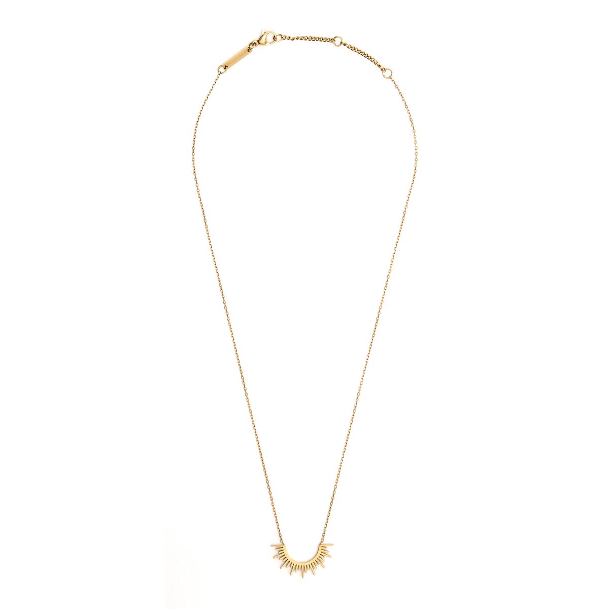 Collier Doré Pendentif Demi Soleil 2