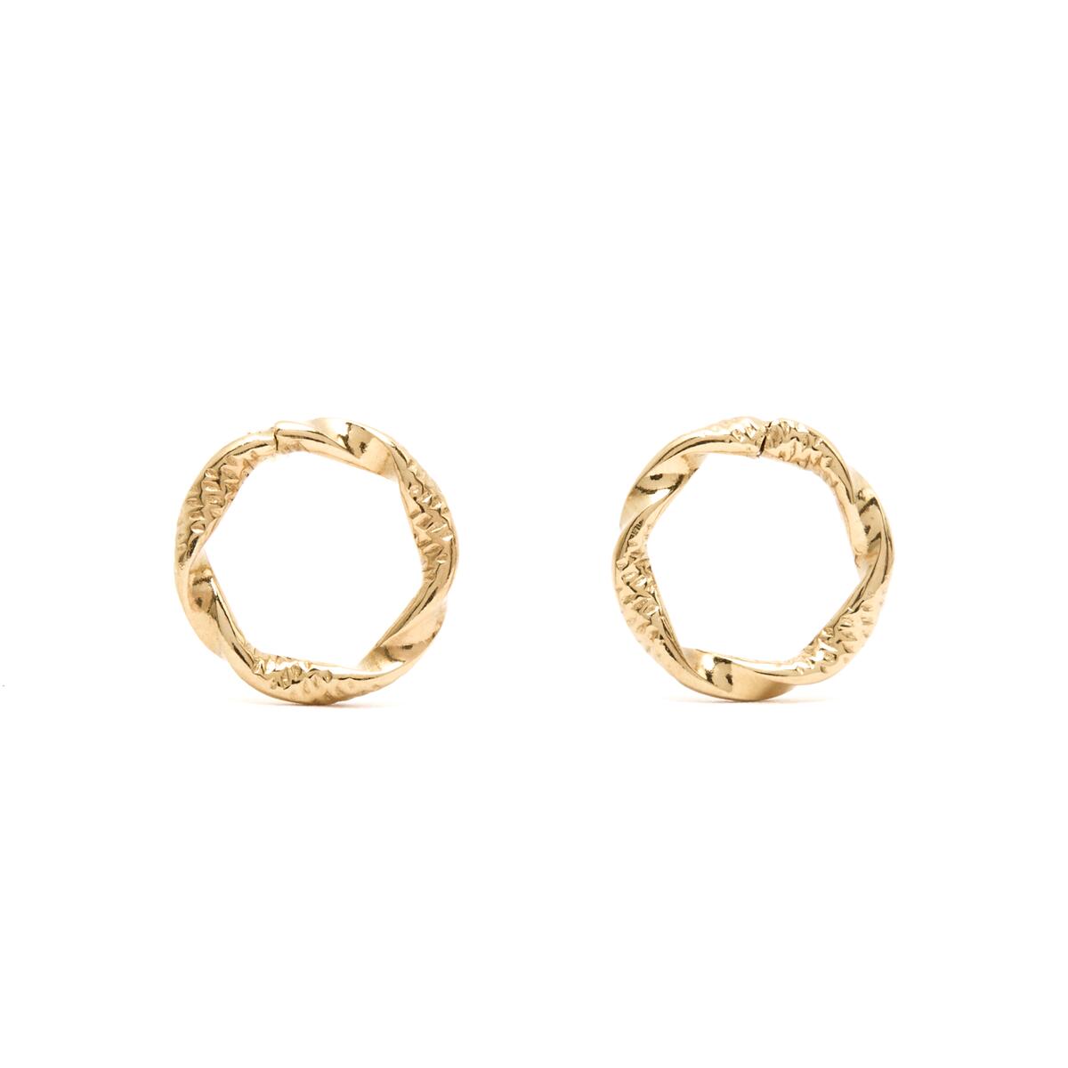 Boucles d’Oreilles Dorées Torsadées 1