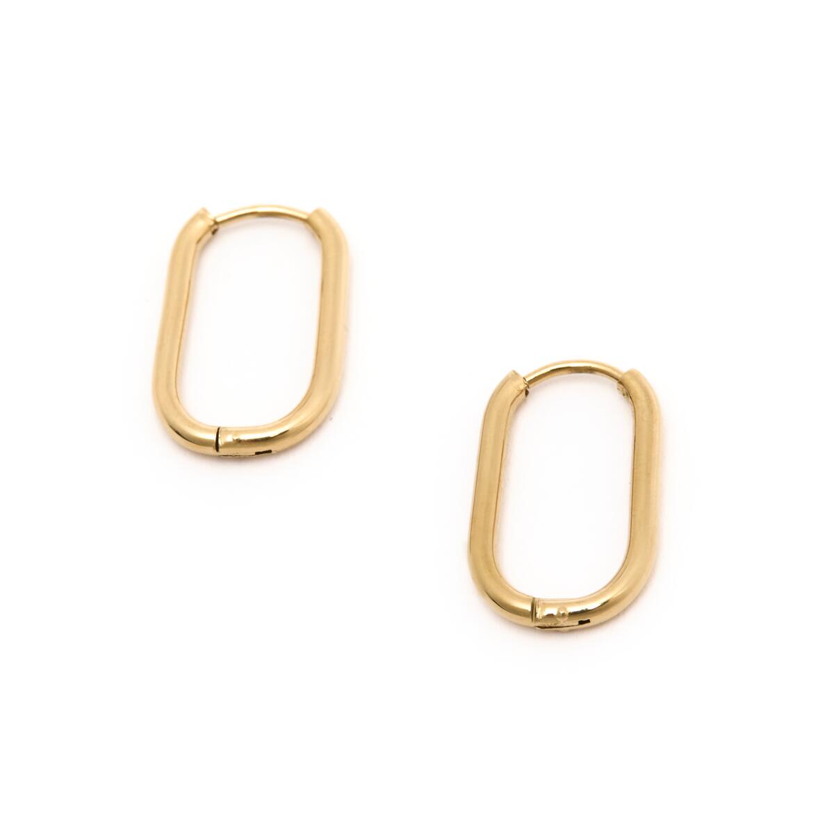 Créoles Dorées Rectangulaires 2