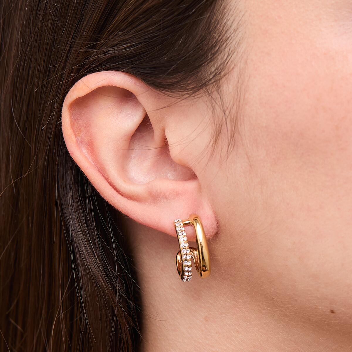 Doubles Créoles Dorées Brillantes 4