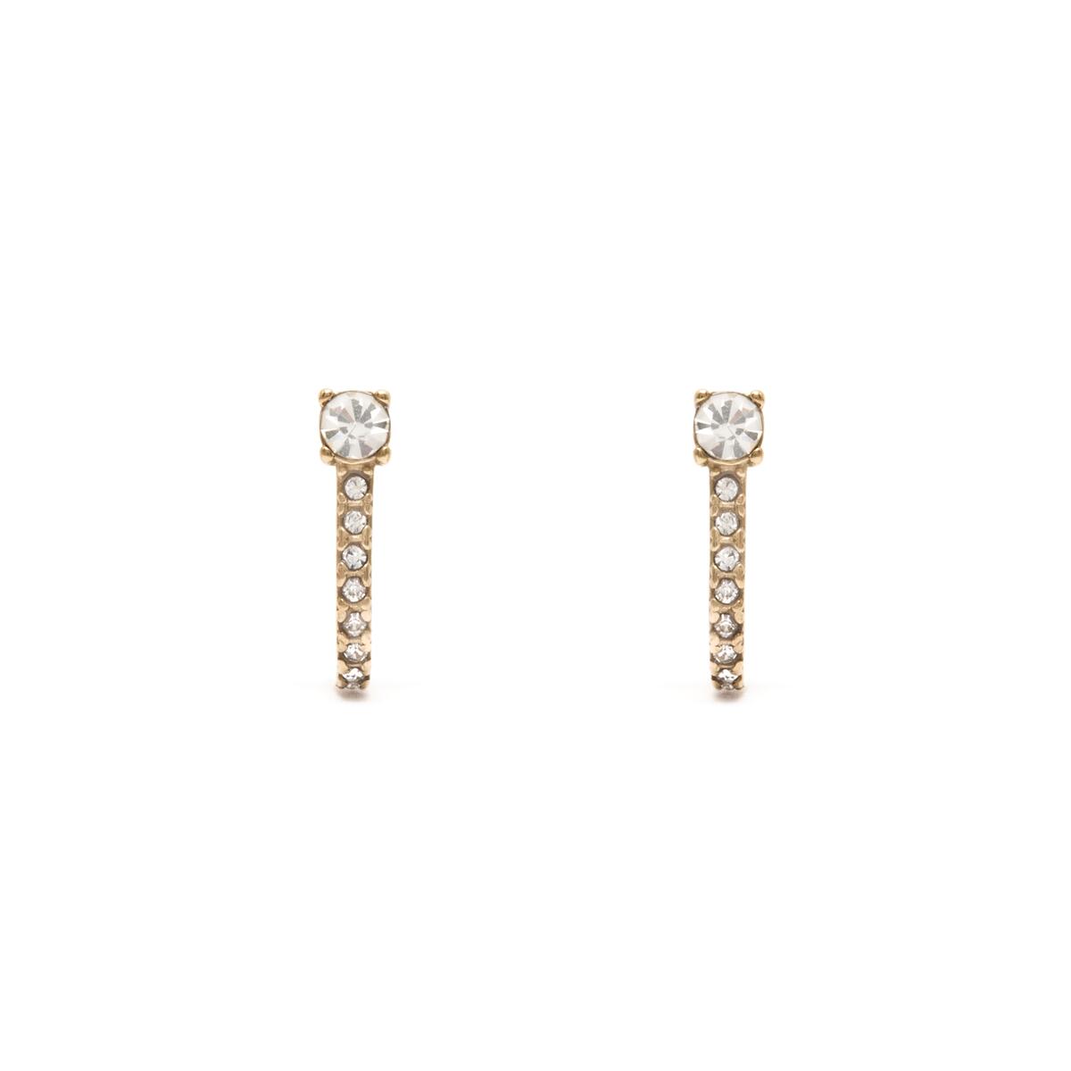 Boucles d’Oreilles Dorées Brillantes 1