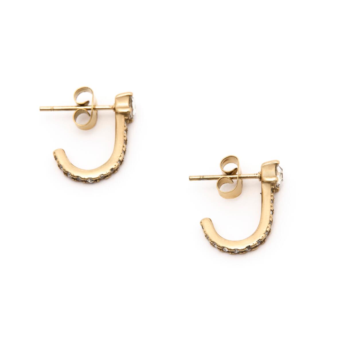 Boucles d’Oreilles Dorées Brillantes 2