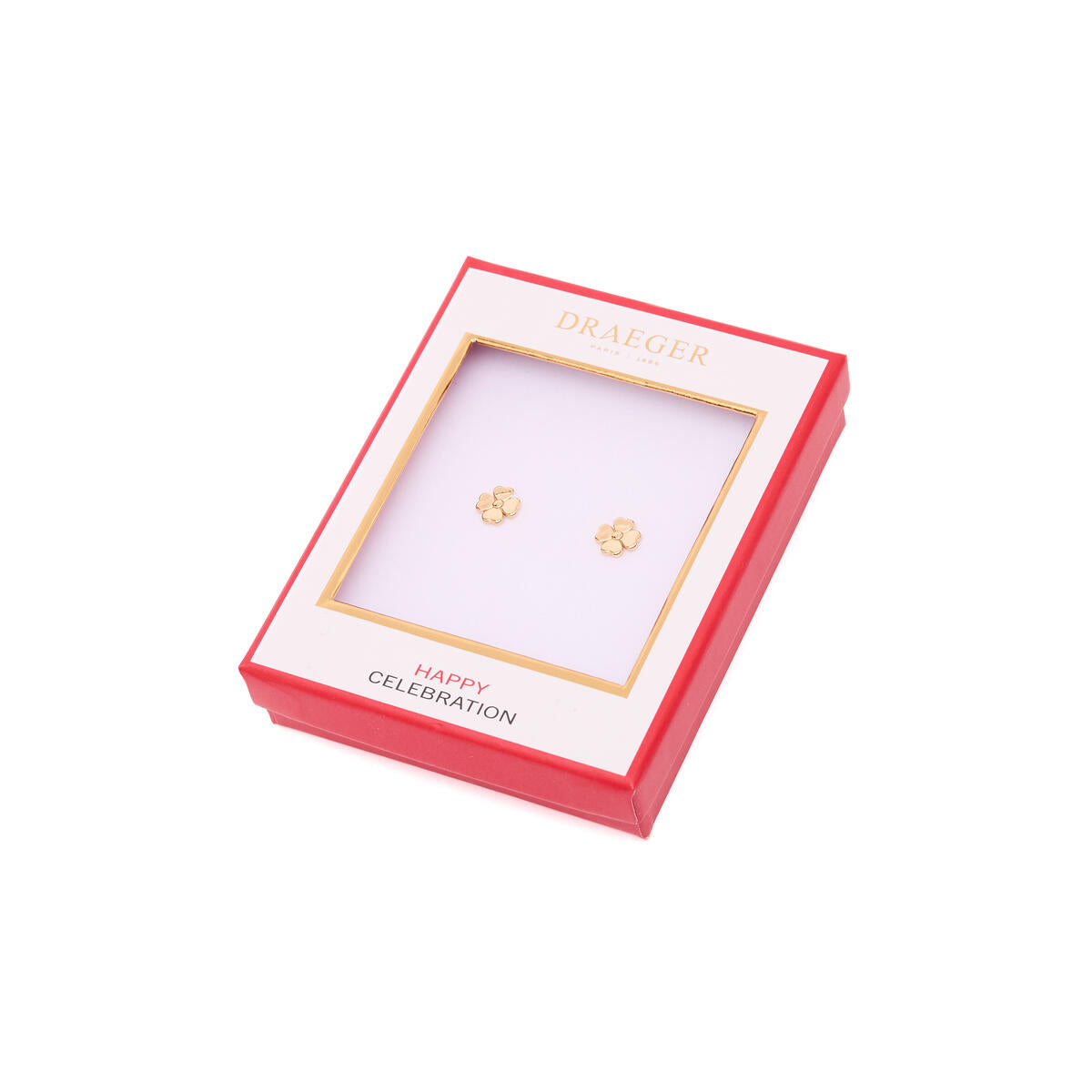 Boucles d'Oreilles Dorées Trèfle 3