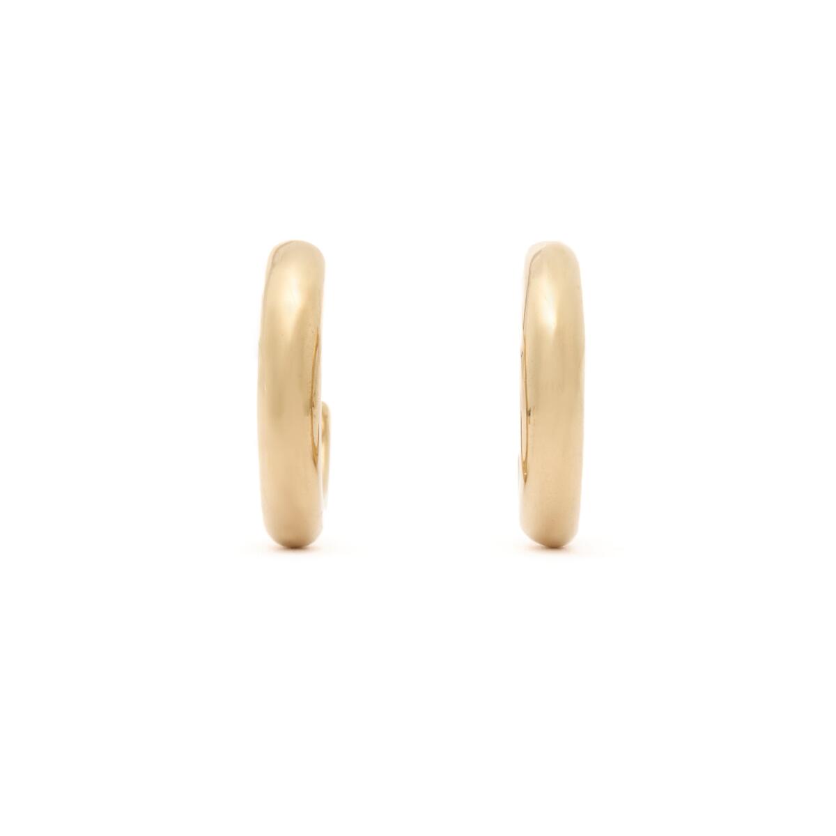 Boucles d'Oreilles Créoles Dorées Larges 1