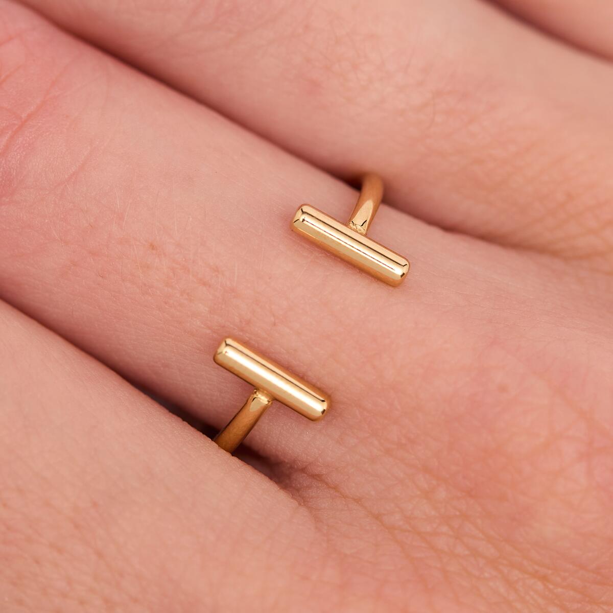 Bague dorée ouverte 4