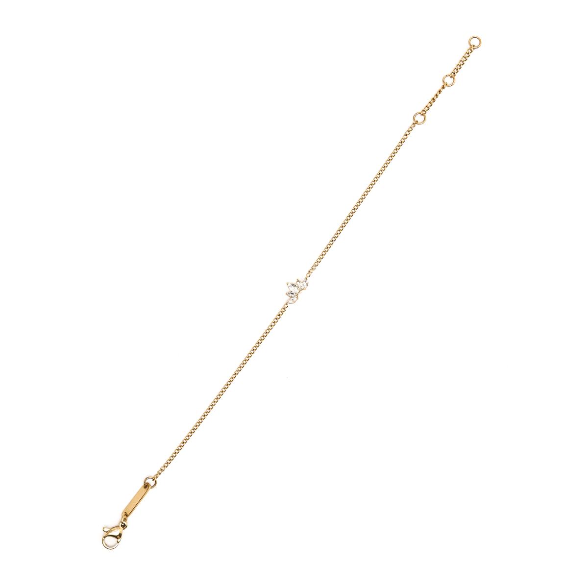 Bracelet Doré Demi Fleur 2