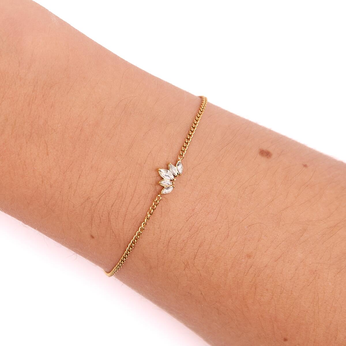 Bracelet Doré Demi Fleur 4