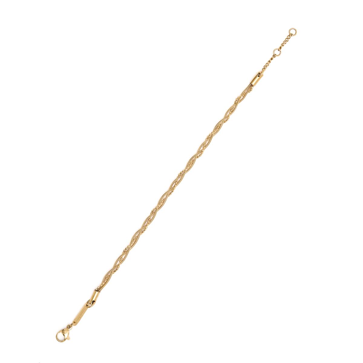 Bracelet Doré Maille Fine Entrelacée 2