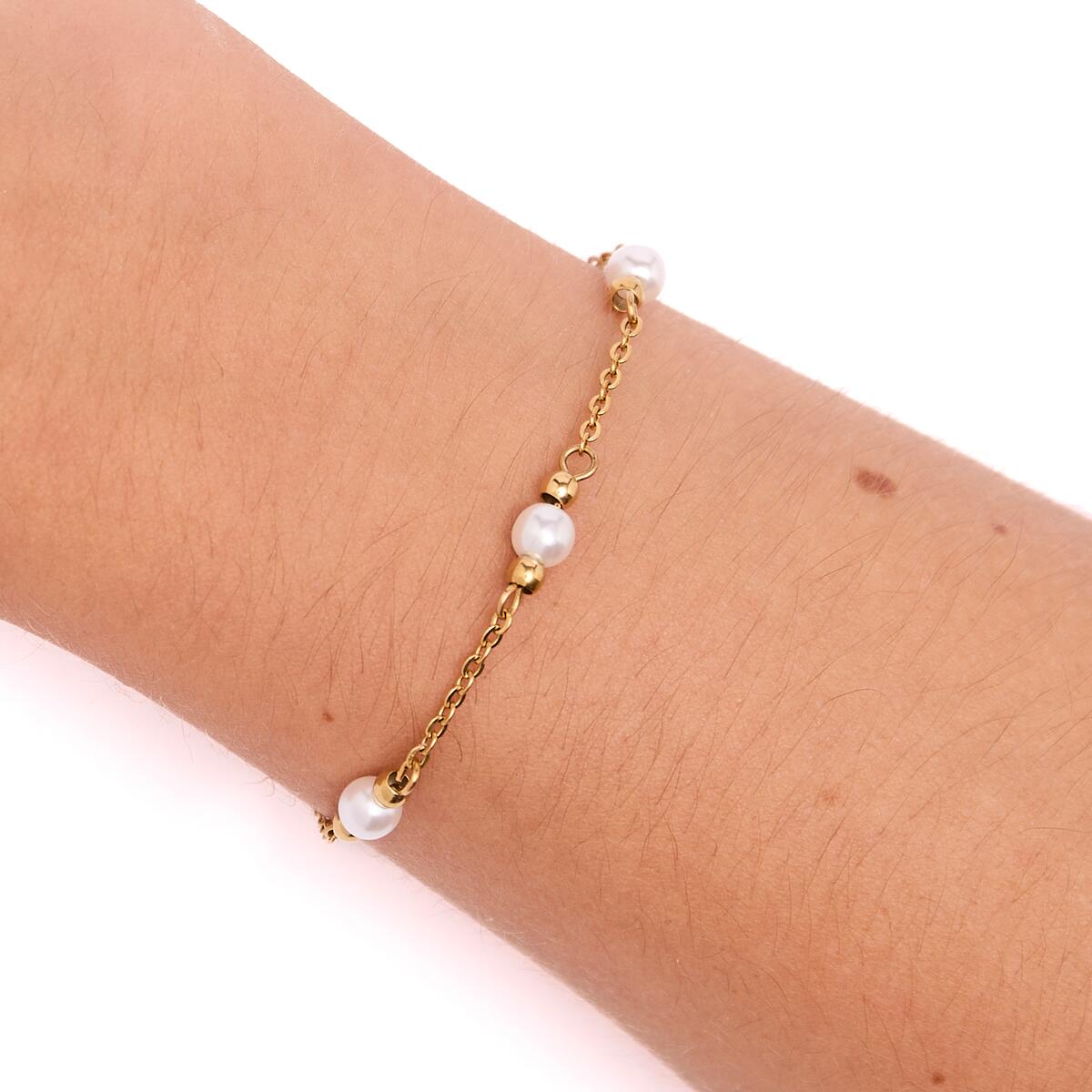 Bracelet Fin Doré & Perlé 4