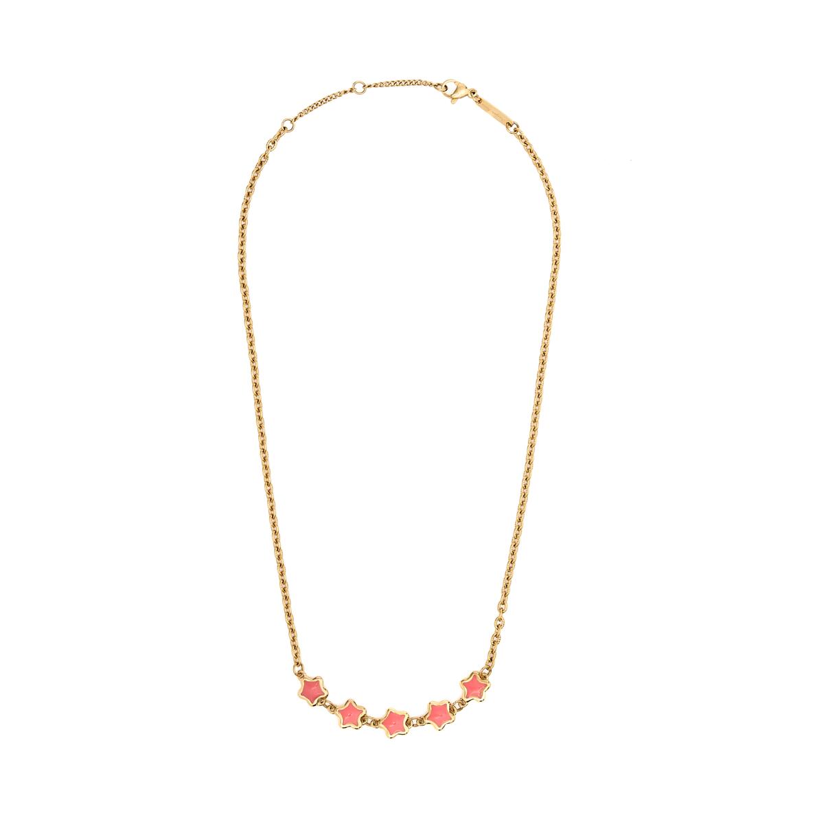 Collier doré étoiles émail 2